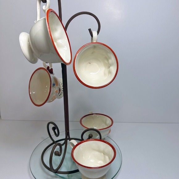 RARE Vintage 1950's winking teacups, set of 5, Sterling Pottery England - Picture 7 of 12